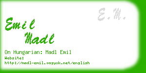 emil madl business card